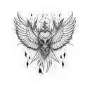 Wing tattoo design idea