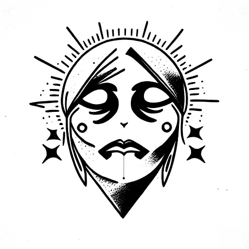justice crying blood tattoo design idea