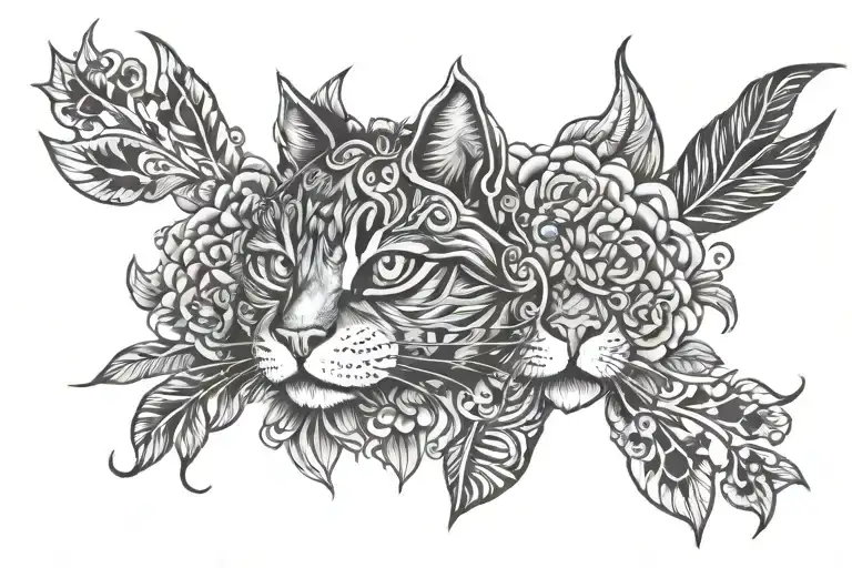 cat paw line art tattoo tattoo design idea