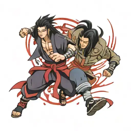 madara vs hashirama tattoo design idea