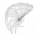 raw pasta shell turn into circular tattoo design idea