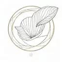 raw pasta shell turn into circular tattoo design idea