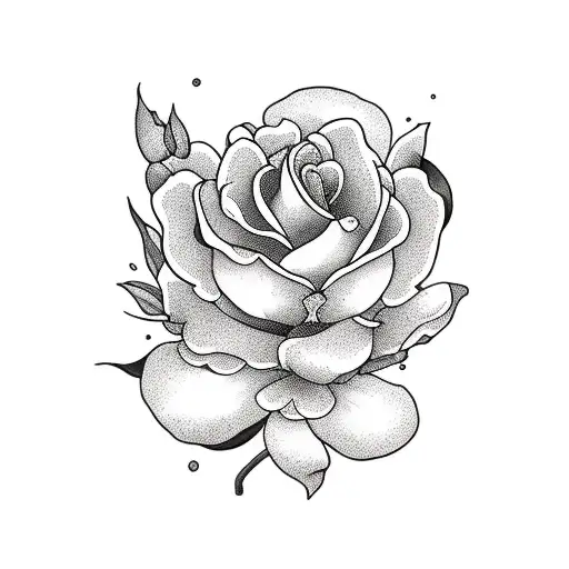 Magnolia Flower, Rose Flower, Lily Flower, Japanese style Clouds, Dio de los muertos, Sleeve Tattoo tattoo design idea