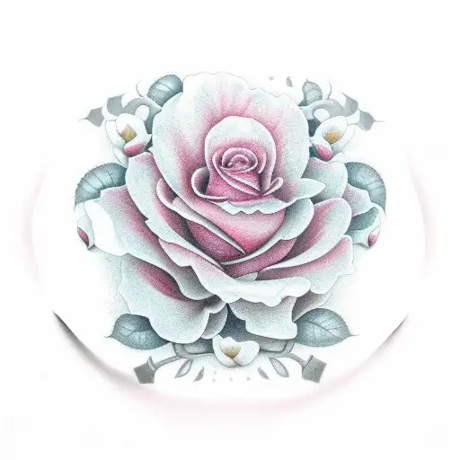 Magnolia Flower, Rose Flower, Lily Flower, Japanese style Clouds, Dio de los muertos, Sleeve Tattoo tattoo design idea
