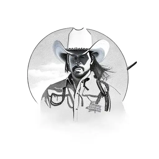 cowboy on appolssa horse  tattoo design idea
