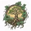 Planting the Roots Only to Fall Out the Tree tattoo design idea