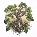 Planting the Roots Only to Fall Out the Tree tattoo design idea