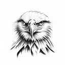 Bald eagle tattoo design idea