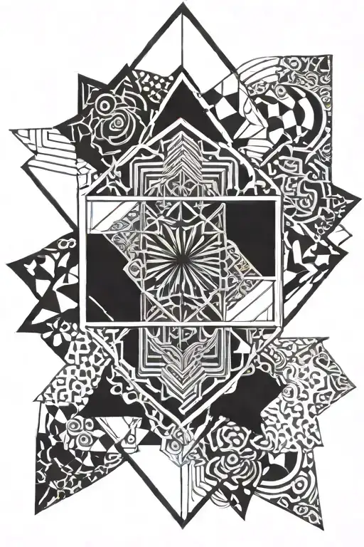Geometrical mandela tattoo tattoo design idea