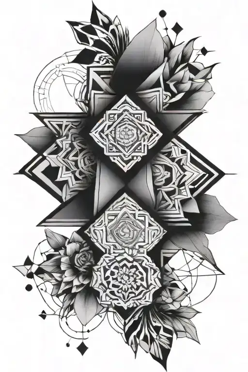 Geometrical mandela tattoo tattoo design idea