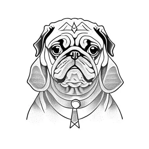 pug memorial Zoey Billy Nortey Walter tattoo design idea