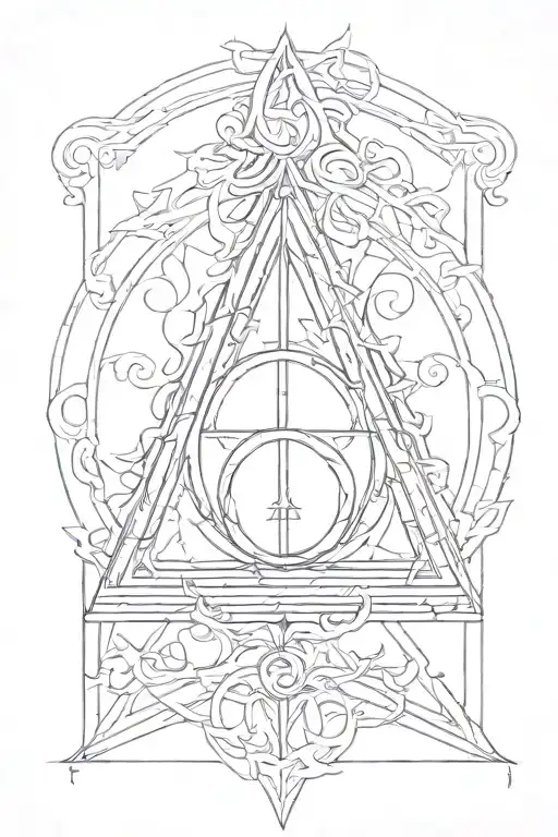 deathly hallows symbol tattoo design idea