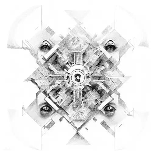 3 die stacked on one another, all faces of the die adding up to 21 tattoo design idea