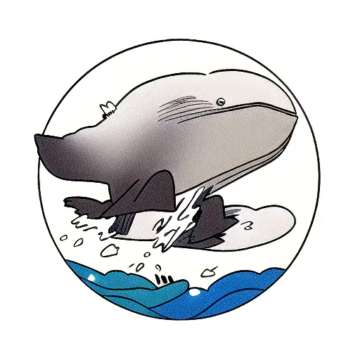humpback whale tattoo design idea