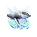 humpback whale tattoo design idea