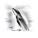 humpback whale tattoo design idea