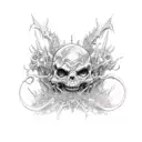 necromancer tattoo design idea