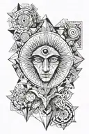 god, eyes, time tattoo design idea