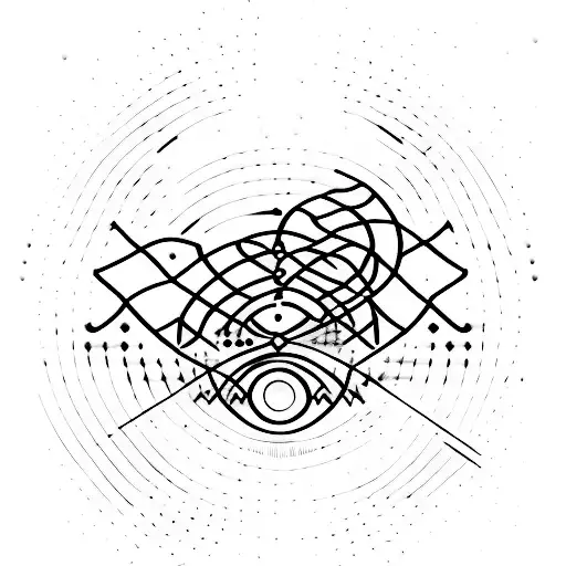 A quote from Harry Potter written in Morse code, surrounded by subtle magical symbols tattoo design idea