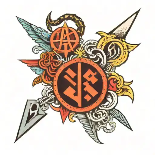 Ss Rune Tattoo Ss Runes Temporary Tattoo - BlackInk AI