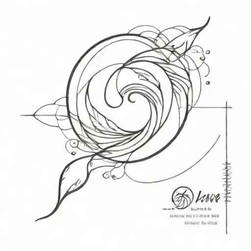 one of the element, water, along the forearm and part of upper arm tattoo design idea