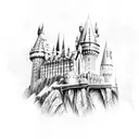 castelo Hogwarts  tattoo design idea