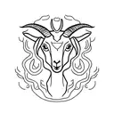 goat  tattoo design idea