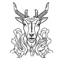 goat  tattoo design idea