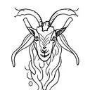 goat  tattoo design idea