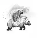 ghost riding on bear  tattoo design idea