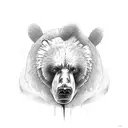 ghost riding on bear  tattoo design idea