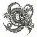 Dragon Ouroboros tattoo design idea