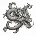 Dragon Ouroboros tattoo design idea