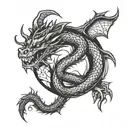 Dragon Ouroboros tattoo design idea