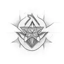 7 star tattoo design idea