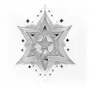 7 star tattoo design idea