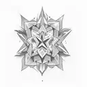7 star tattoo design idea