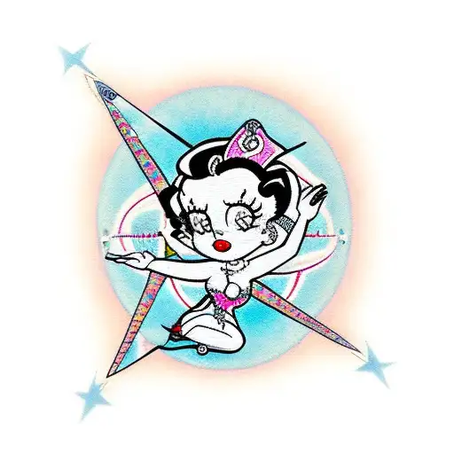 Betty boop bondage BDSM all seeing eye tattoo design idea