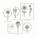 5 dates tattoo design idea