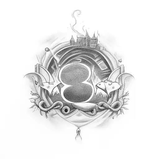 I want the word Wednesday with the names Gary, Katie, Ava and Evie coming of the word Wednesday  tattoo design idea