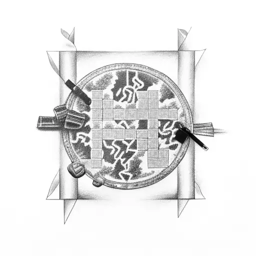 crossword with the words Wednesday Gary Katie Ava Evie  tattoo design idea