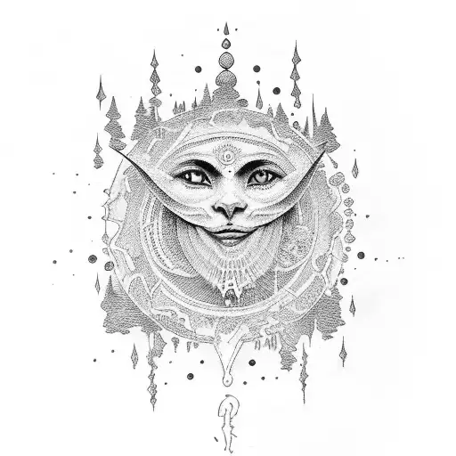Letting go in spiritual world tattoo design idea