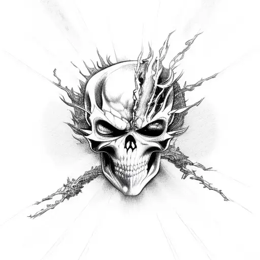 ghost rider tattoo design idea