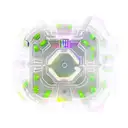 A futuristic cybersport arena with rock band playing tattoo design idea