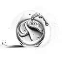 A stylized representation of a glass of milk spilling over with a carton pouring more milk tattoo design idea
