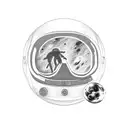 astronaut floating through space tattoo design idea