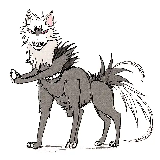 a chimera looking with fierce eyes tattoo design idea