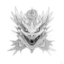 A fierce dragon wrapped around the arm, symbolizing strength and training tattoo design idea