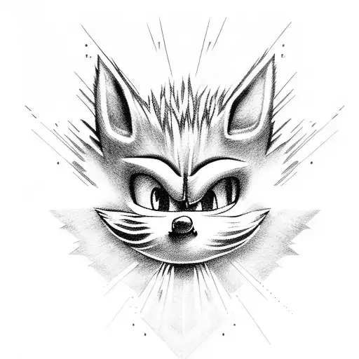 formula 1 car with Sonic the hedgehog tattoo design idea