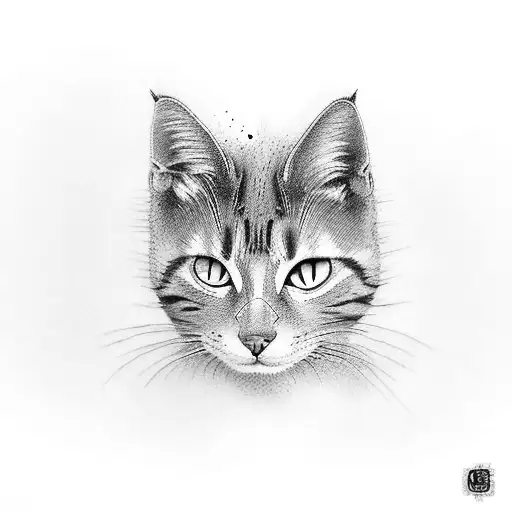 3 cats. Alpha, Que, and Yuki. Alpha is male, and Que and Yuki are female. Yuki is the mother of the two and is furry.  tattoo design idea